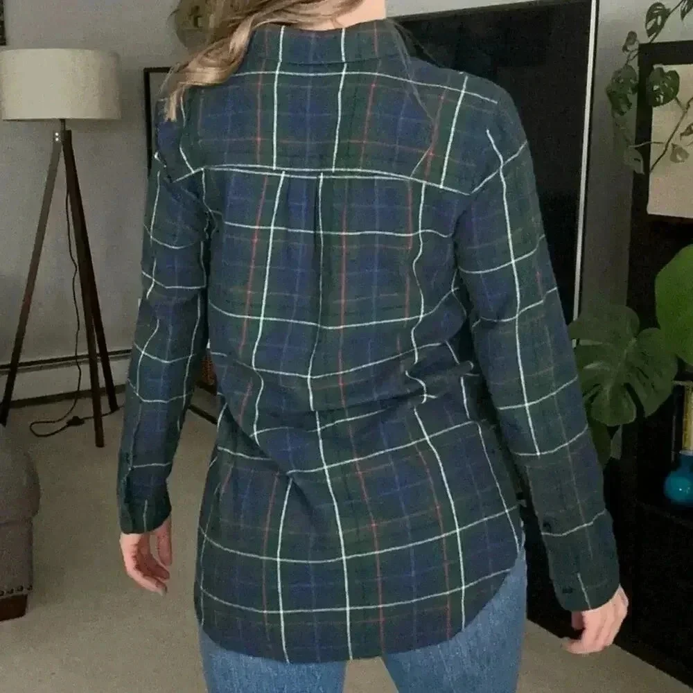 Madewell Plaid Flannel Long Sleeve Button Down Shirt Small